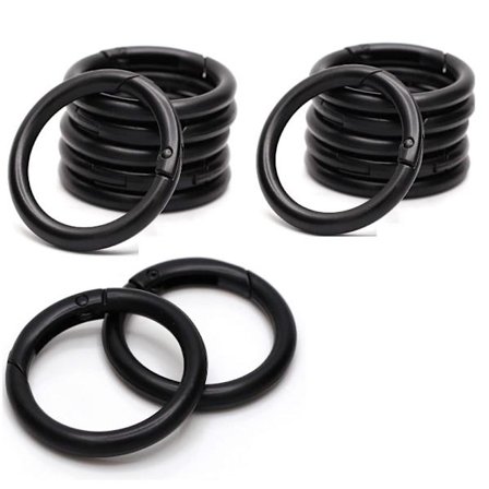 Runda karbinhakar / öppningsbara ringar 15-pack