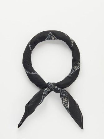 John Henric Men's Schwarzes Bandana Paisley Size Onesize