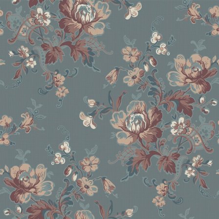 Duro Tapetprov, Ingeborg 099-04P Gammalsvenska Papper, Blå, L, , Färg & tapeter