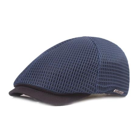Barettihattu mesh Miesten ja naisten hengittävä cap Kevät ja kesä Berettimatka-aurinkohattu Cap nuorten ennakkohatut Navy blue Adjustable