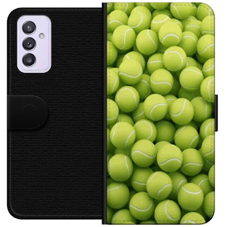 Kompatibel Tegnebogsetui til Samsung Samsung Galaxy A82 5G Mønster af grønne tennisbolde i høj detalje, sporty motiv med gentagende tekstur og stæ