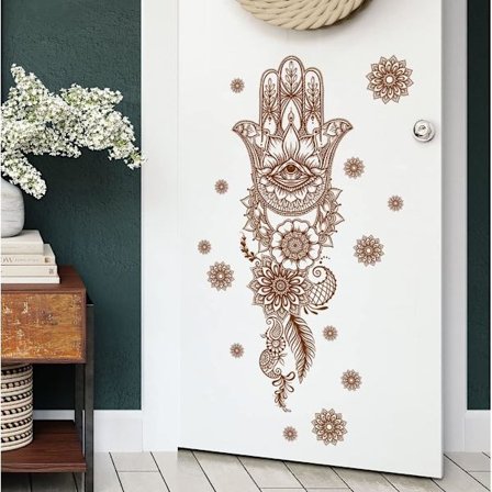 Väggdekaler FATIMA-HANDEN brun stor (60x92 cm) I