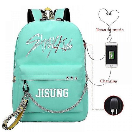 Stray Kids USB Ryggsekk Koreansk Stil Felix Skolesekk Tilbake Til Skolen Gutter Jenter Fans Gavepose Mochila