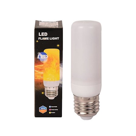 1/5 LED flammepære med 3 lystilstande til indendørs og udendørs brug [DB]