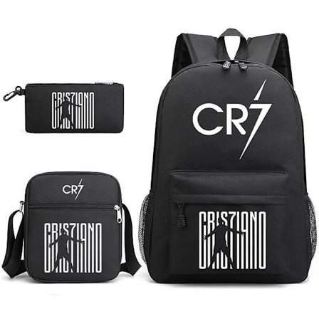 Fashion Cr7 3st Sets Ryggsäck Mochila Nya Studenter Kapacitet Skolväskor Bokväska Resväska