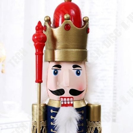 Figurine Casse-Noisette - TD - 60 cm - Træ - Rød og Sort - Jul Dekoration