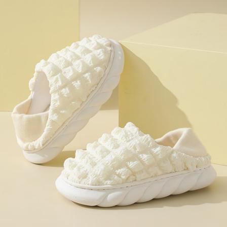 Kvinnors Runda Varma Skor Anti-slip Vintertofflor