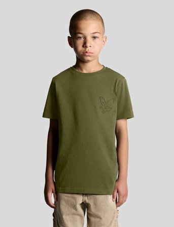 Lyle & Scott Embossed Eagle T-Shirt - Green - 134-140