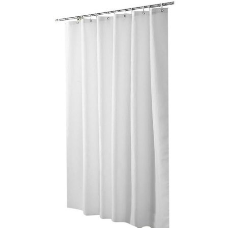 1 st enfärgad duschdraperi vattentät duschdraperi badrumsavskiljningsdraperi (1,8x2,0m vit)