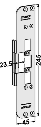 STEP ST6503 Tolppa Schüco-profiilijärjestelmälle 23,5 mm, Hälyttimet & turvallisuus
