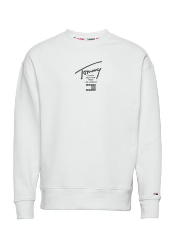 Tjm Modern Essential Sig Crew White Tommy Jeans