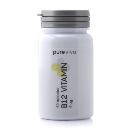 Pureviva Pureviva B12 Vitamin 9μg 90 tabl., Helse & Madvarer, B-vitamin, B12 Vitamin