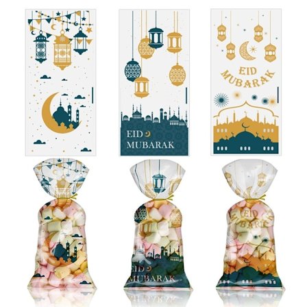 105 stk Eid Mubarak Godteriposer Kjeksposer