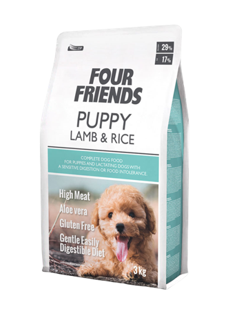 FourFriends - Dog Puppy Lamb & Rice 3 kg - Hund - Hundefôr & hundemat - Tørrfôr for hund - ZOO.no