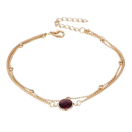 Strandankel for jenter, stilig strandankel, armbånd, smykke, anklet, justerbar størrelse, steinarmbånd