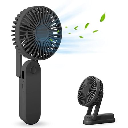 Portable Handheld Fan,personal Fan,battery Operated Hand Fan,3 Speeds Mini Fan With Power Bank , Rechargable Hand Held Fan,foldable Table Fan For Kids