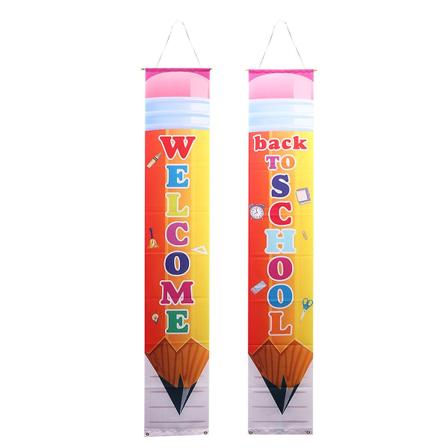 Toimiston Koristeet Koulun Koristeet Seppele Koriste Takaisin Kouluun Koriste Luokkahuoneen Oven Näyttö Banner O Yellow 180*32.5cm