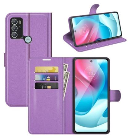Classic Motorola Moto G60s Flip Etui - Lilla Purple