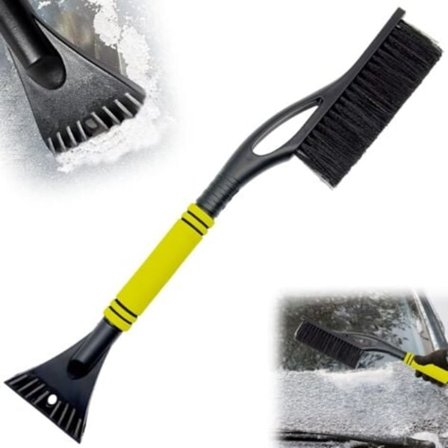 2 i 1 Isskrape og Snøbørste, Bil Isskrape med Børste, Bil Snøbørste, Bil Isskrape med Snøbørste for Bilfrontruteskrape