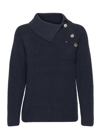 Hayana Button Funnel-Nk Sweater Black Tommy Hilfiger
