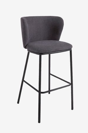 Kave Home - Barstol Ciselia, 2-pk - Grå - Barstoler & -krakker - Fra Homeroom