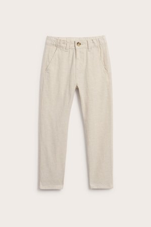 Kappahl | Eleganckie spodnie z mieszanki lnu Jasnobeżowy 98 | Jasnobeżowy