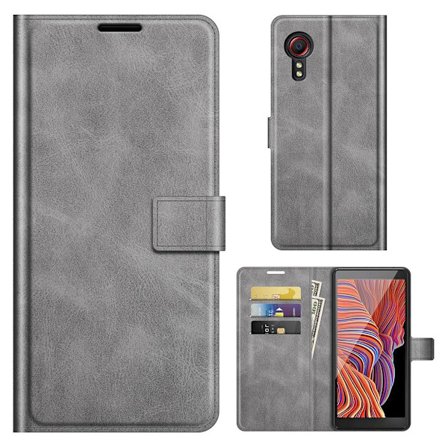 Lompakko Nahkakotelo For Samsung Galaxy Xcover 5 - Harmaa