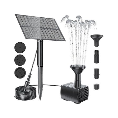 Solcelledrevet springvandspumpe Vandpumpe til fuglebad Have Baghave Pool Solcelle springvand