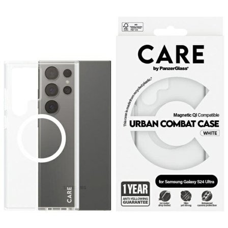 CARE by PanzerGlass Flaggskip QI-etui for Samsung Galaxy S24 Ultra - gjennomsiktig