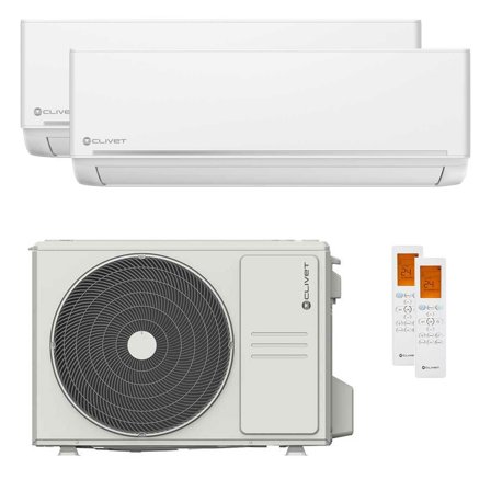 Condizionatore Clivet EZCool dual split 9000+9000 BTU inverter A+ unità esterna 4.1 kW