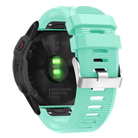 Garmin Fenix 6X silikonikellonauha - Syaani