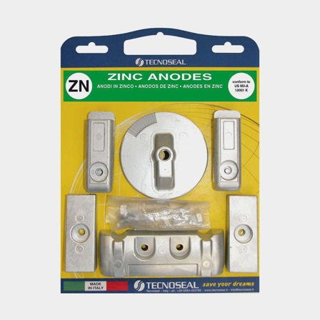Zinc anode kit Tecnoseal, for outboard, fits Mercury Verado 6-cyl