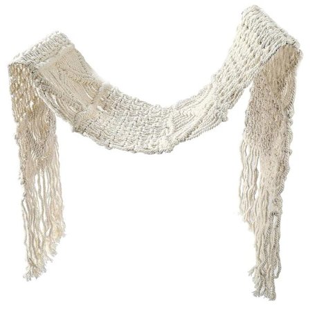 35x160cm Makramee-pöytäliina tupsuilla, boheemi kudottu pöytäliina, hääkoriste