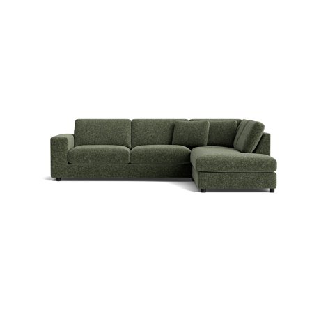 Oasis hjørnesofa, højrevendt - Genesis Grøn - 271x213x79 - Sofa, hjørnesofa