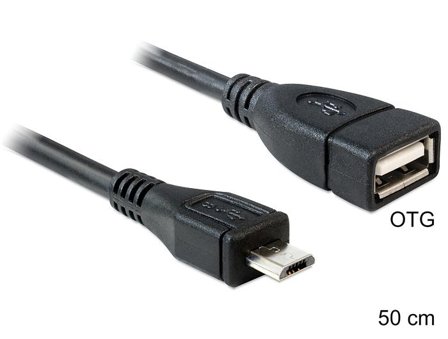 Delock USB-kabel - Micro-USB type B til USB - 50 cm
