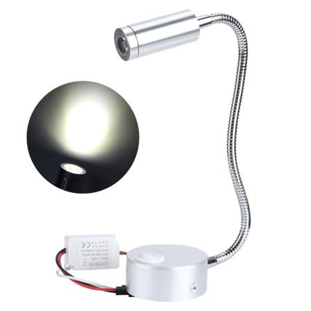 1W LED-työvalo alumiinista seinäkäytäville, syöttö AC85V-265V, ulostulo DC3V-12V