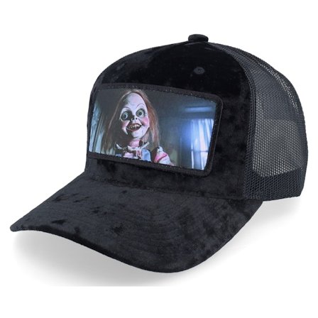 Scenes - Noir trucker Casquette - Evil Doll Velvet Black/Black A-frame Trucker @ Hatstore