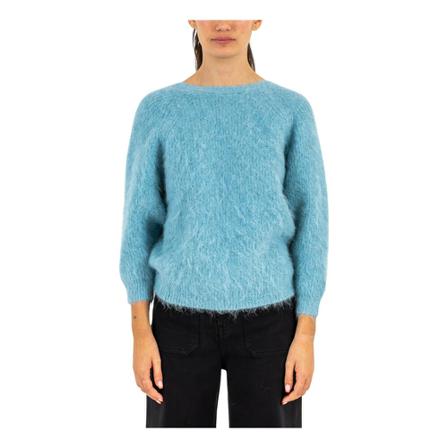 Ba&Sh, Round-neck Knitwear Blauw, Dames, Maat:S