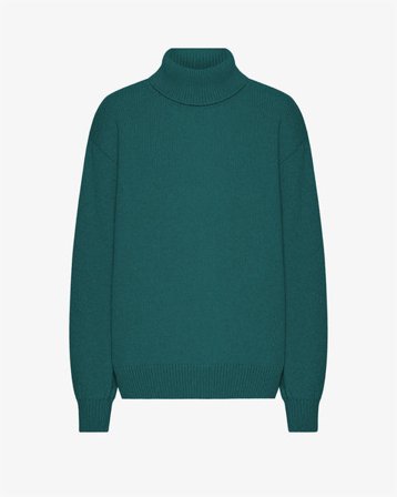 Merino Wool Turtleneck - Ocean Green