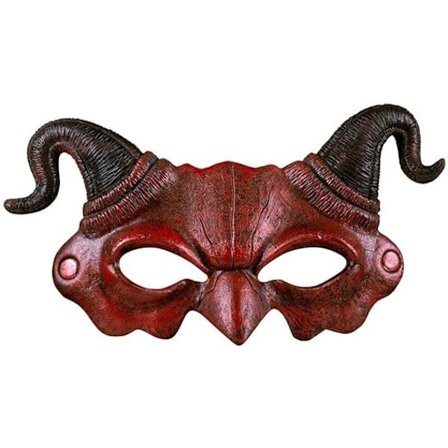 1 djevel skum halvmaske, flerfarget