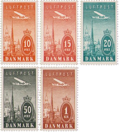 Danmark 1934 - AFA 216-220 - Postfrisk