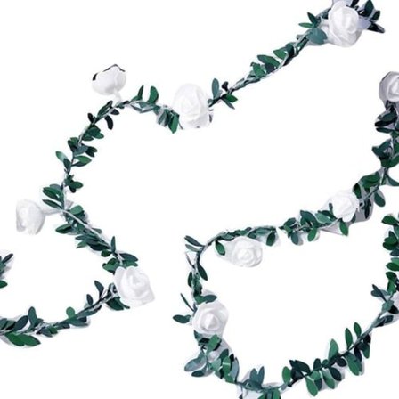 Solcelledrevet kobberlys, simuleret bladguirlande USB-batteri kobberlys