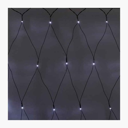 Ljusnät 120 LED kallvitt 1 8 x 2 m svart - Biltema