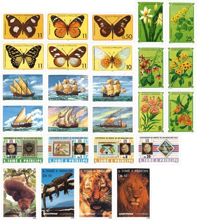Sao Tome & Principe 1979-1996 - 5 sæt total 26 frimærker - Postfrisk