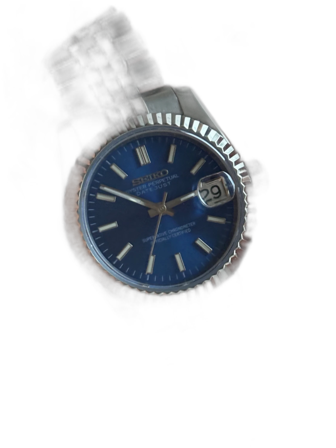 Seiko Datejust blå urtavla stål