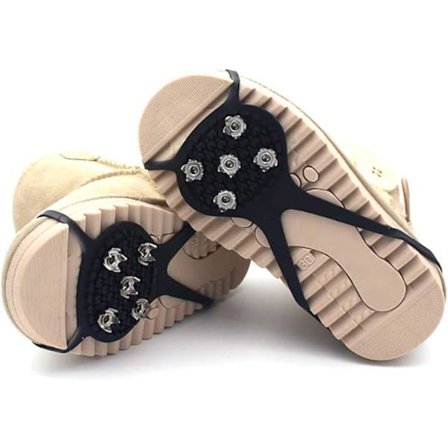 Udendørs fem-tandet stegjern, skridsikre skoovertræk, letvægts stegjernspigge, græskarformede skridsikre såler til sne og is og skridsikre kæder.