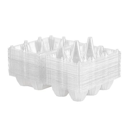 36 stk. æggebakker, gennemsigtige plastik ægbeholdere, opbevaring, æggebakke til familie, græsgang, køleskab