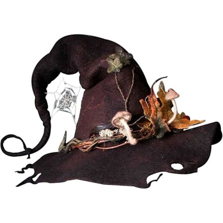 Halloween heksehatt i filt, heksehatt dekorasjoner kostyme, justerbar