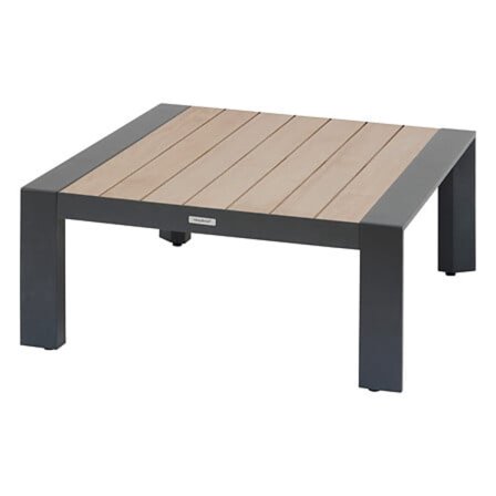 Evasion sofabord 87 x 87 cm aluminium grafit honningfarvet