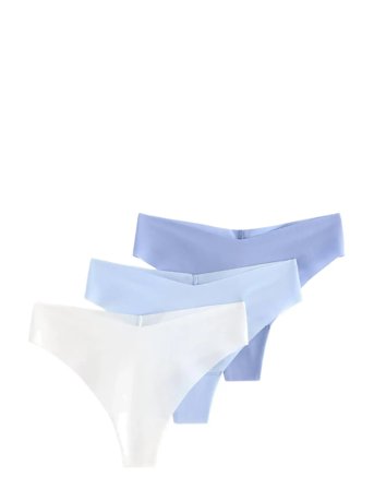 Lindex Brief Inv Thong Reg High Cu - Blue - XL
